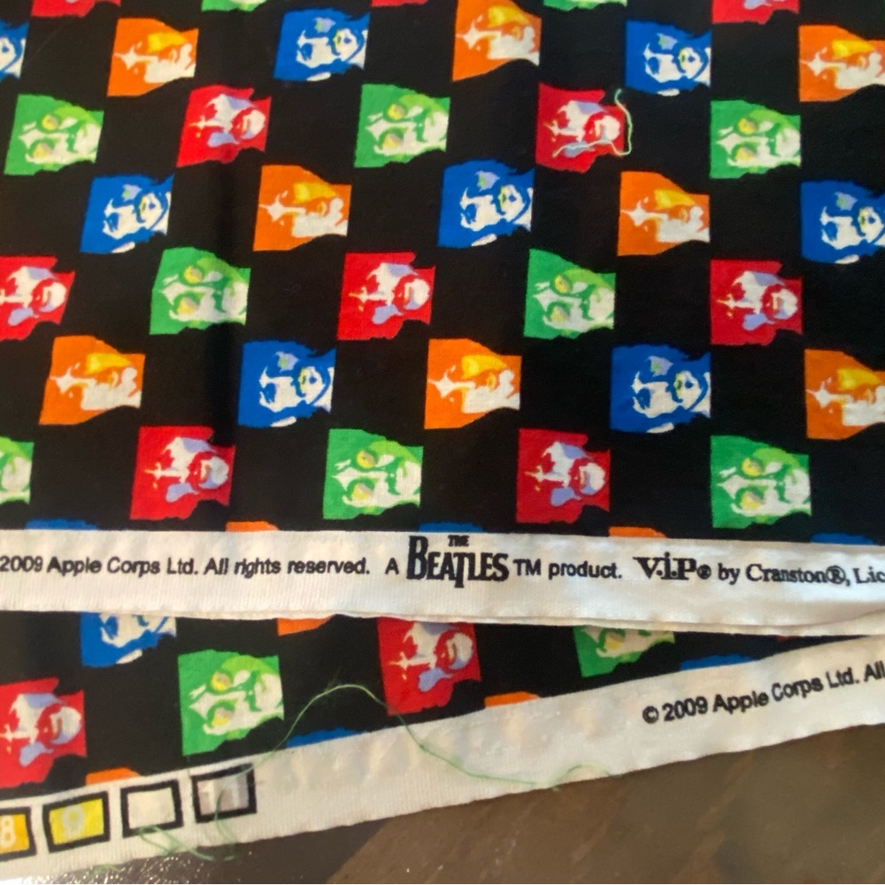 Colorful BEATLES Patterned Fabric - Picture 5 of 5